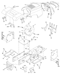 Page B Diagram and Parts List for WE1338A  Weed Eater Lawn Tractor